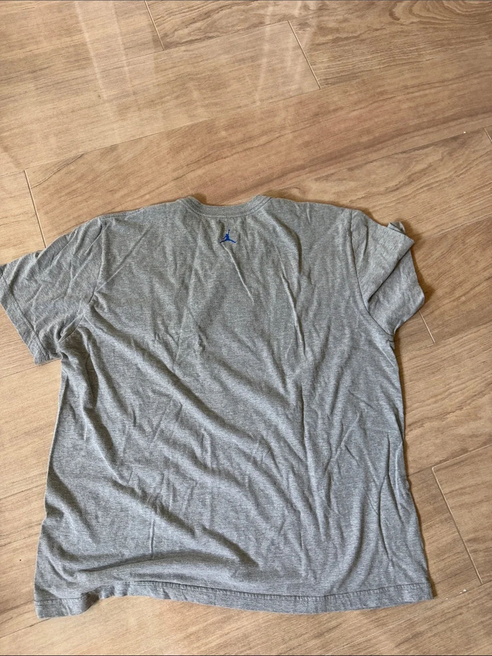 Jordan Gray T-Shirt with Blue Air Jordan Logo